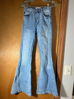 KanCan Light Blue High-Rise Flare Jeans - Wide Leg